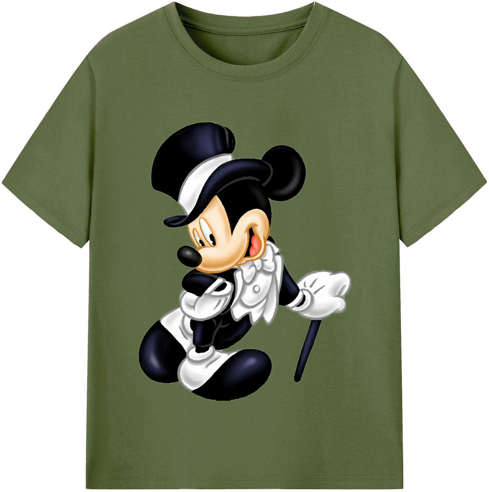 （画像用） ミッキーマウス Mickey Mouse 綿100％半袖Tシャツ（フロントプリント）